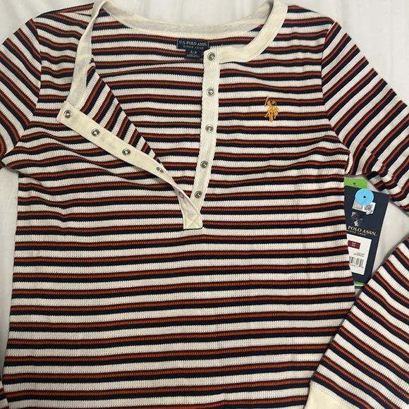 3/$40 NWT Polo assn striped long sleeve shirt small - Picture 2 of 4